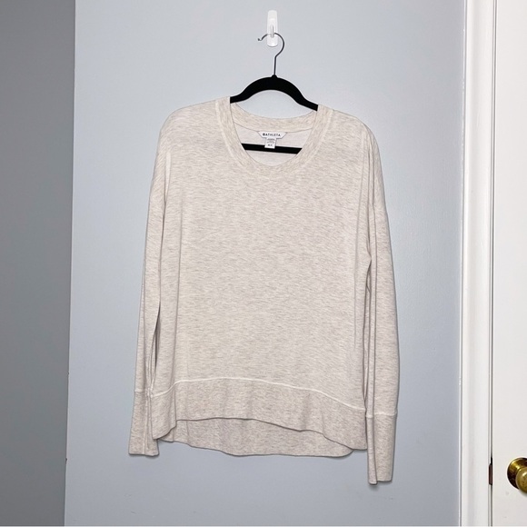 Athleta Long Sleeve Top Cream Medium Petite - Picture 1 of 4